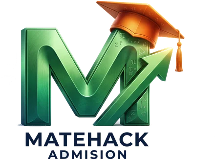 El ícono de MateHack Admisión: una M verde con flecha ascendente y birrete de graduación